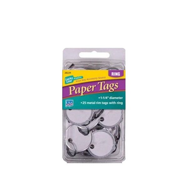 LuckyLine - 28229 - 1-1/4 Paper Tag With Ring - Clamshell - (25 Pack) - UHS Hardware