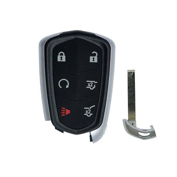 2014-2019 Cadillac / 6-Button Smart Key SHELL for HYQ2AB, HYQ2EB (SKS-CAD-014) - UHS Hardware