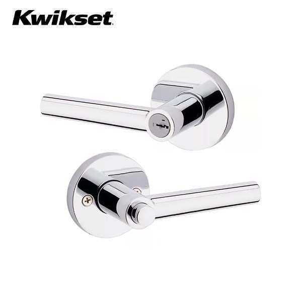 Kwikset - 156 - Milan Lever - Round Rose - 26 - Polished Chrome - Entrance - SmartKey Technology - Grade 2 - UHS Hardware