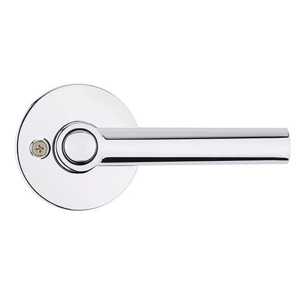 Kwikset - 156 - Milan Lever - Round Rose - 26 - Polished Chrome - Entrance - SmartKey Technology - Grade 2 - UHS Hardware