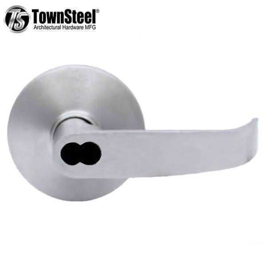 TownSteel - ED8900LQ - Sectional Lever Trim - Storeroom - Nightlatch - LQ Curved Lever - Non-Handed - Schlage SFIC Prepped - Compatible with Mortise Exit Device - Satin Stainless - Grade 1 - UHS Hardware