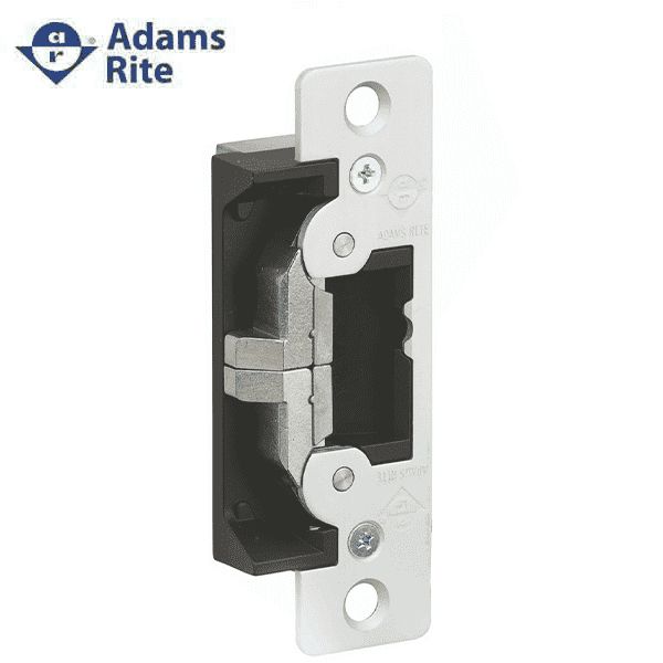 Adams Rite - 7430 - Electric Strike for Adams Rite or Deadlatches or Cylindrical Locks - 1/2" to 5/8" Latchbolt  - Anodized Aluminum - Fail Safe/Fail Secure - 1-1/4" x 6-7/8" - Flat Radius Plate - 12/24 VDC - UHS Hardware