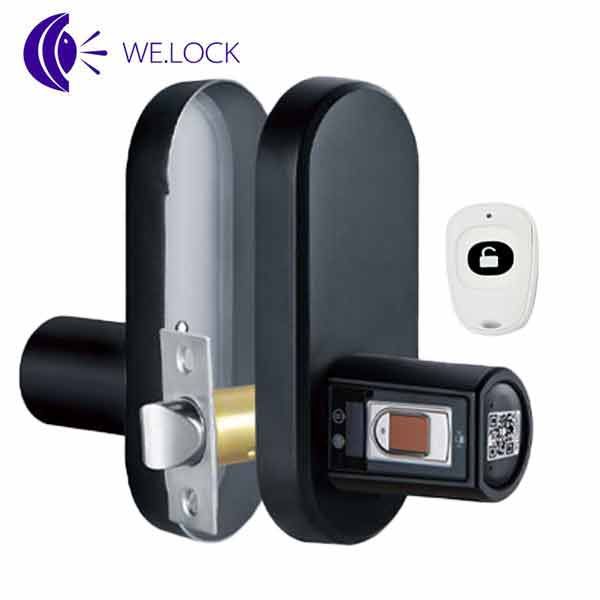 Ai.one Smart Lock – Biometric Fingerprint Lock – w/ Remote – Latch + Bolt – Black (WE.LOCK) - UHS Hardware