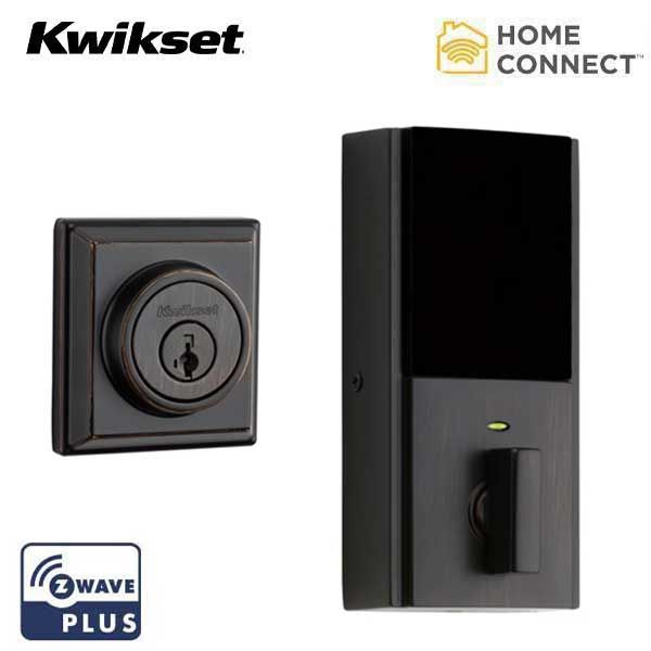 Kwikset - 914CNT - Signature Series Contemporary Electronic Deadbolt - 11P - Venetian Bronze - SmartKey Technology - Grade 2 - UHS Hardware