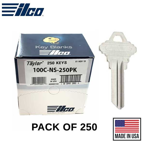100C-NS SCHLAGE Key Blank - 250 Pack - ILCO - UHS Hardware