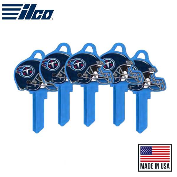 ILCO - NFL TeamKeys - Helmet Edition - Key Blank - Tennessee Titans - KW1 (5 Pack) - UHS Hardware