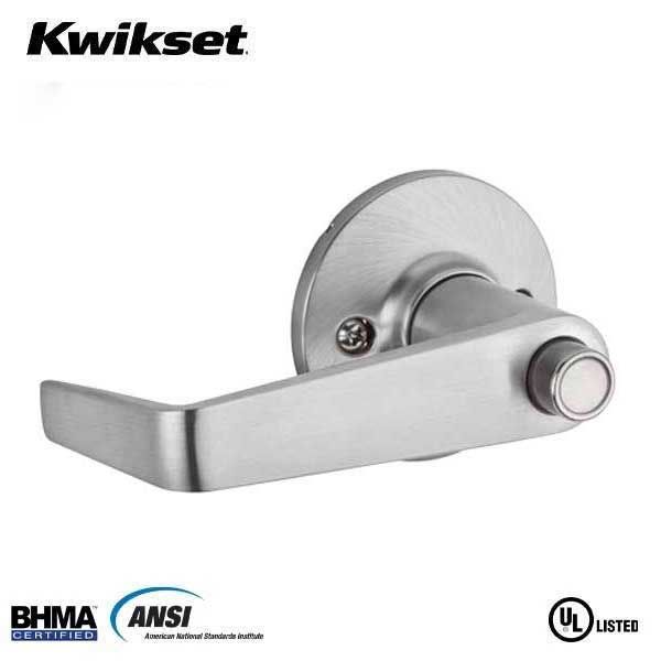 Kwikset - 408CNL - Carson Commercial Lever - Round Rose - 26D - Satin Chrome - Privacy - Grade 3 - UHS Hardware