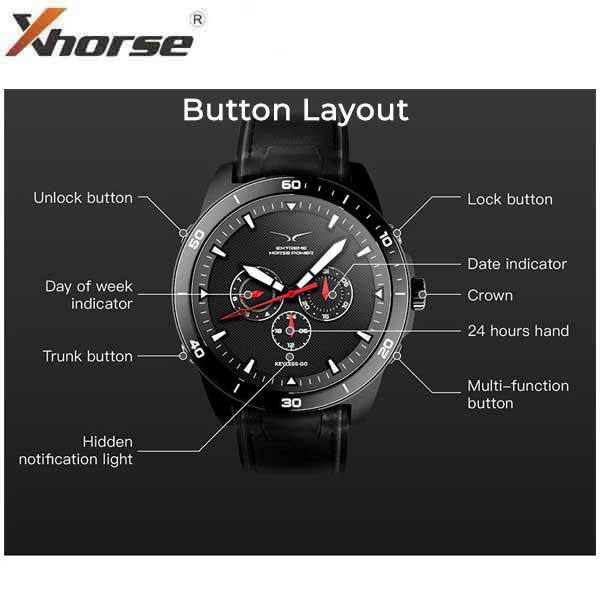 Xhorse - SW-007 - Midnight Black - Universal Smart Key 3-Button Remote Watch - UHS Hardware