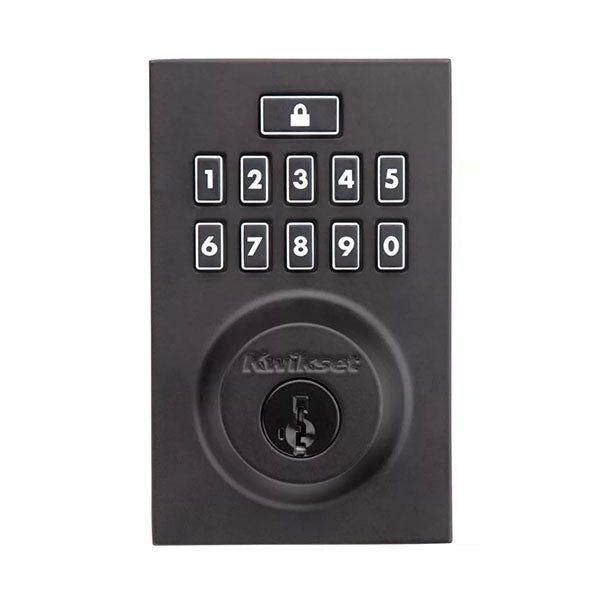 Kwikset - 913 - Smartcode Contemporary Electronic Deadbolt - 514 - Matte Black - Grade 2 - UHS Hardware