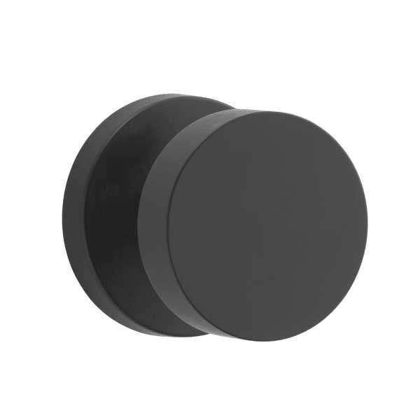 Baldwin Reserve - PV.CON.CRR- Contemporary Knob - Round Rose - 190 - Satin Black - Privacy - Grade 2 - UHS Hardware