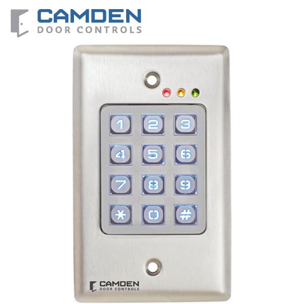 Camden CM-120-TX - Flush Mount Outdoor Vandal and Weather Resistant Keypad - 999 Users - Battery Operated Wireless - UHS Hardware