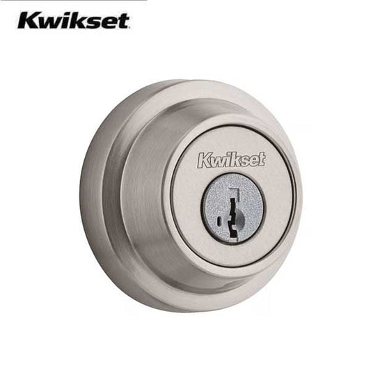 Kwikset - 660 - Contemporary Residential Deadbolt - Round Rose - Single Cylinder - Satin Nickel - SmartKey Technology - Grade 3 - UHS Hardware