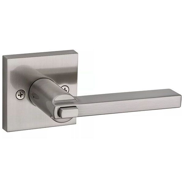 Kwikset - 156 - Halifax Lever - Square Rose - 15 - Satin Nickel - Entrance - SmartKey Technology - Grade 2 - UHS Hardware