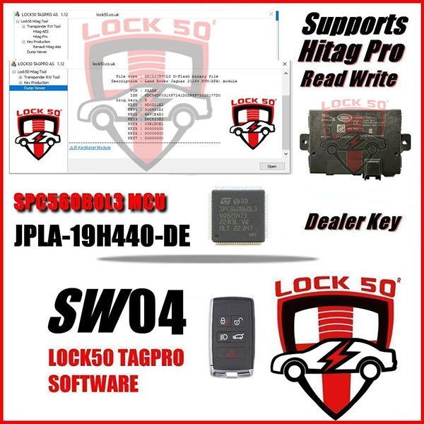 JLR Lock50 TagPro KVM Dump Tool - Key Programmer for Jaguar / Land Rover KVM Keys - UHS Hardware