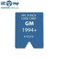 HPC - CF215 - GM 1994+ Punch Card for HPC 1200 Punch Machine - UHS Hardware