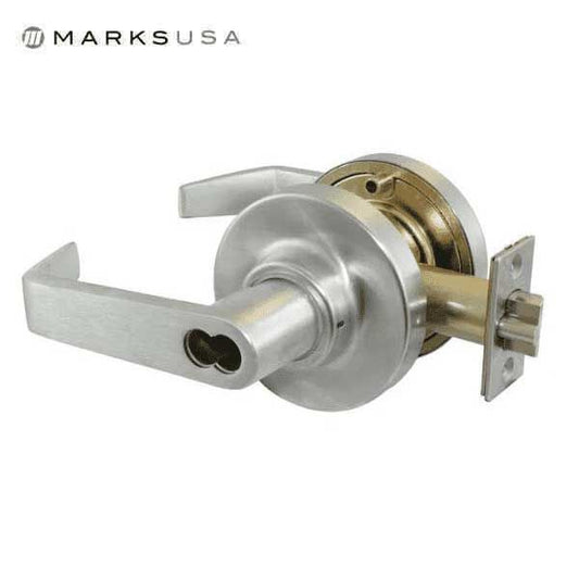 Marks USA - 175RF - Commercial Lever Set - Prepped for Schlage IC Core  -  2 3/4" Backset - 26D - Storeroom - Grade 2 - UHS Hardware