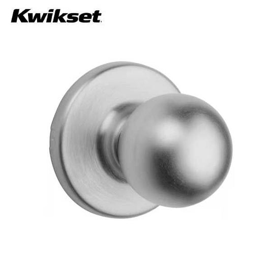 Kwikset - 200P - Polo Knob - Round Rose - Passage - 26D - Satin Chrome- Grade 3 - UHS Hardware