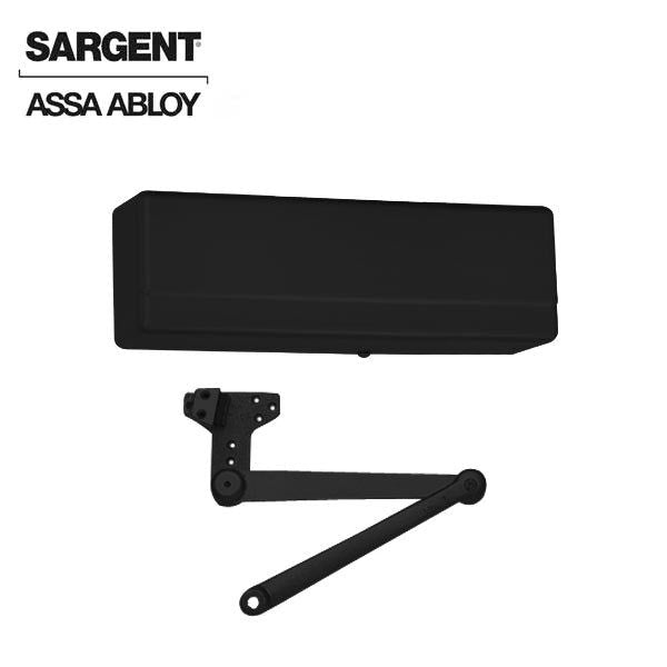 Sargent - 281 - Powerglide Cast Iron Door Closer w/ CPS - Heavy Duty Parallel Arm w/ Compression Stop - BSP - Black Suede Powder Coat - Grade 1 - UHS Hardware