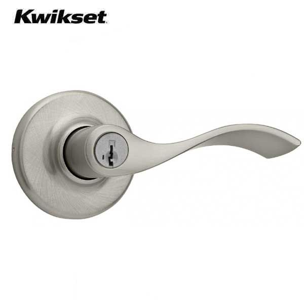 Kwikset - 405BL - Balboa Lever - Round Rose - Entrance - 15 - Satin Nickel - Grade 3 - UHS Hardware