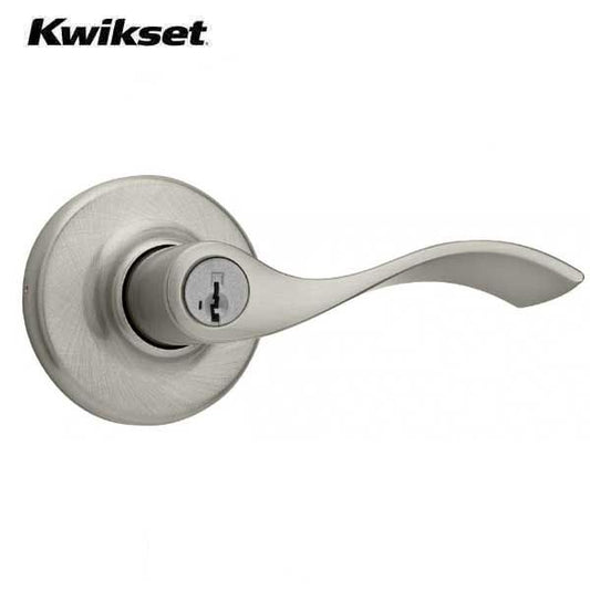 Kwikset - 405BL - Balboa Lever - Round Rose - Entrance - 15 - Satin Nickel - Grade 3 - UHS Hardware