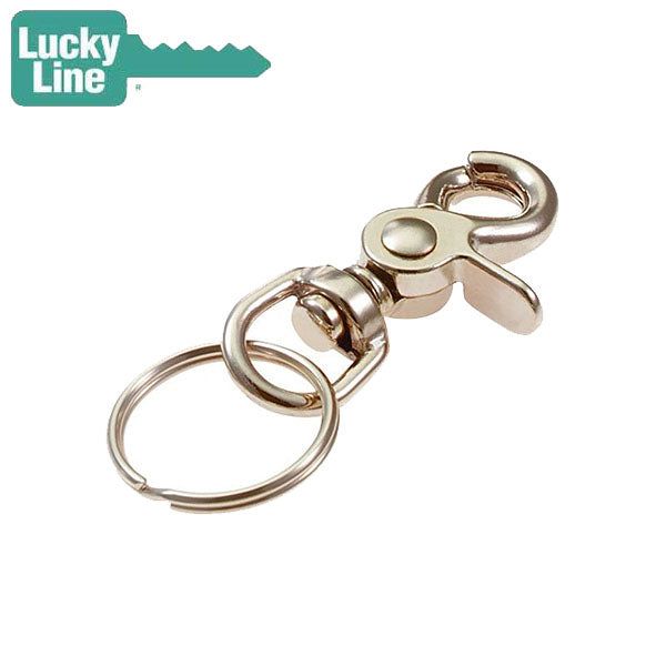 LuckyLine - 44101 - Nickel-Plated Zinc Tigger Snap with Slip Key Ring - 1 Pack - UHS Hardware