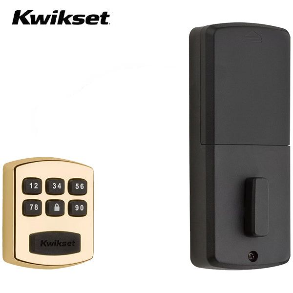 Kwikset - 905 - Keywayless Electronic Deadbolt - 03 - Polished Brass - Grade 3 - UHS Hardware