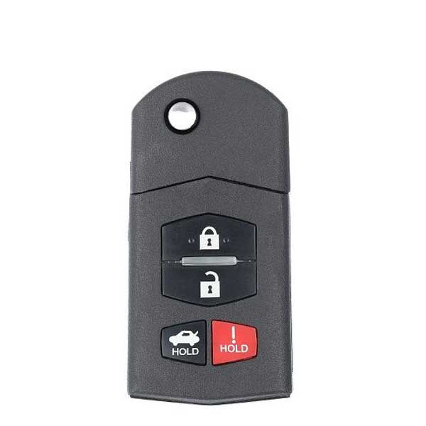 2006 - 2015 Mazda / 4-Button Flip Key / PN: BBM4-67-5RY / BGBX1T478SKE125-01 (AFTERMARKET) - UHS Hardware