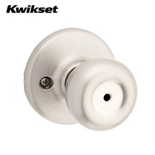 Kwikset - 300T - Tylo Knob - Round Rose - Privacy - 15 - Satin Nickel - Grade 3 - UHS Hardware