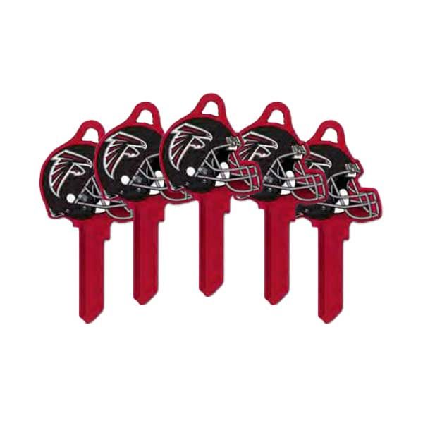ILCO - NFL TeamKeys - Helmet Edition - Key Blank - Atlanta Falcons - KW1 (5 Pack) - UHS Hardware