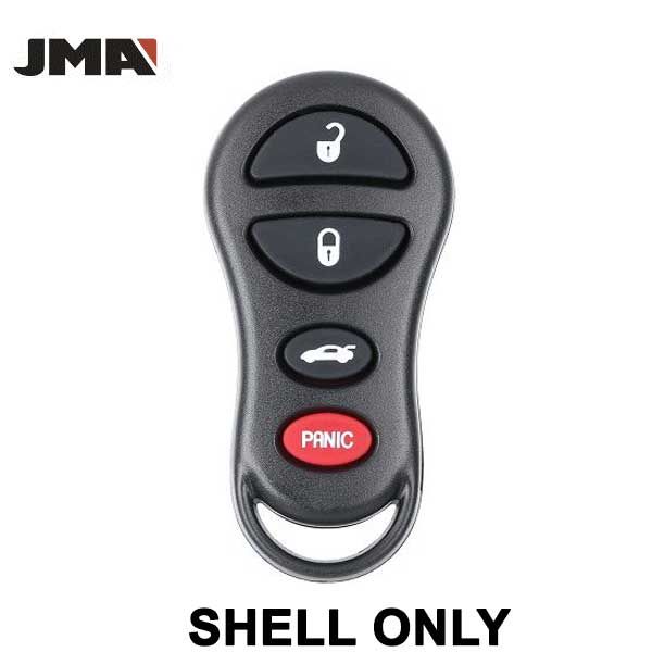 1999-2005 Chrysler Dodge Jeep / 4-Button Keyless Entry Remote Key SHELL for GQ43VT13T / GQ43VT17T / GQ43VT9T (JMA) - UHS Hardware