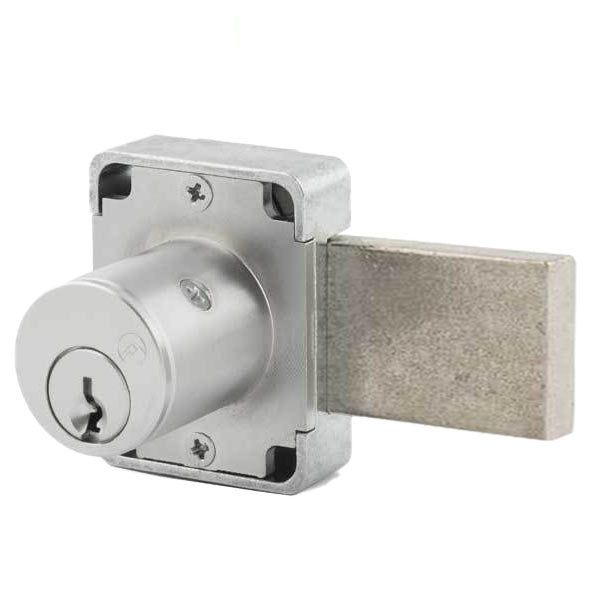 Olympus - 100DR - Cabinet Door Deadbolt Lock with Long Bolt - N Series National - 26D - Satin Chrome - 1-3/8” - KA 101 - Grade 1 - UHS Hardware