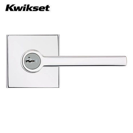 Kwikset - 156 - Halifax Lever - Square Rose - 26 - Polished Chrome - Entrance - SC1 Schlage - SmartKey Technology - Grade 2 - UHS Hardware