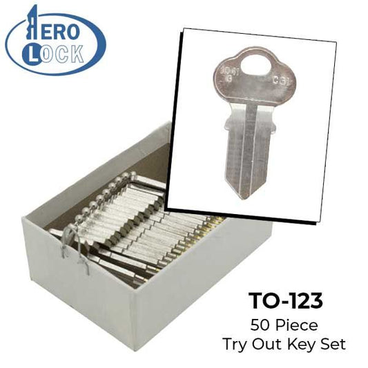 AeroLock - TO-123 - Chicago Double-Sided Wafer Locks  Try-Out Set - 50 Keys - UHS Hardware