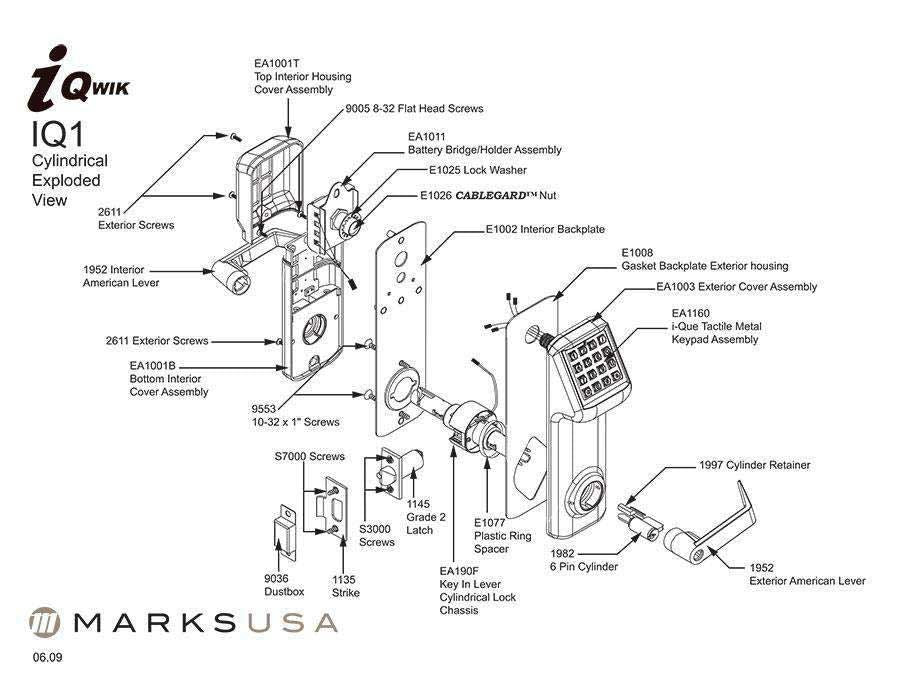 Marks USA - i-Qwik - LITE - Electronic Pushbutton Lever Lock- 26D - Satin Stainless - UHS Hardware