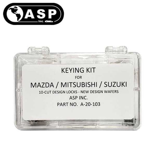 1995 - 2018  Mazda / Mitsubishi / Suzuki / MZ19 / B69 / MIT3 / 10 Cut /  Keying Tumbler Kit / A-20-103 (ASP) - UHS Hardware