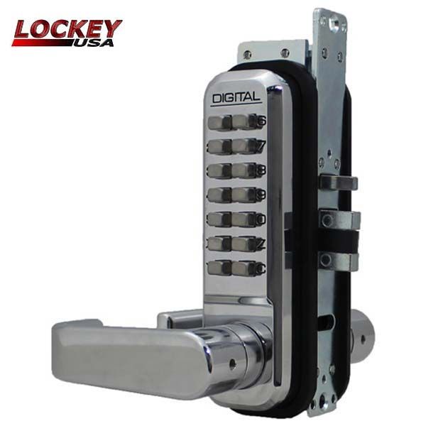 Lockey - 2985-DC - Narrow-Stile Mechanical Keypad Keyless Lever - Passage - Double Combination - UHS Hardware