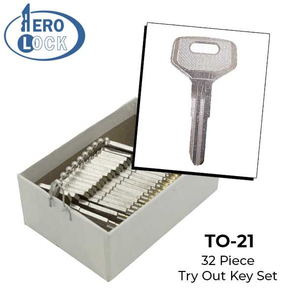 AeroLock - TO-21 - Toyota - All Locks Try-Out Set - TR28 - 32 Keys - UHS Hardware