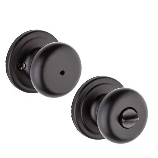 Kwikset - 730H - Hancock Knob - Round Rose - Privacy - 514 - Matte Black - Grade 2 - UHS Hardware