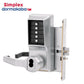 Simplex - L8146B - Mechanical Pushbutton Mortise Lever Set - Combination/Passage/Lockout - SFIC - 2¾" Backset - Satin Chrome - LH - UHS Hardware