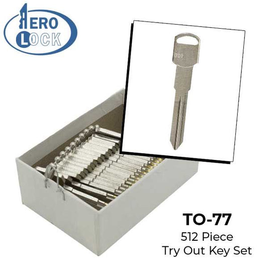 AeroLock - TO-77 - GM - All Locks Try-Out Key Set - B86 - 512 Keys - UHS Hardware