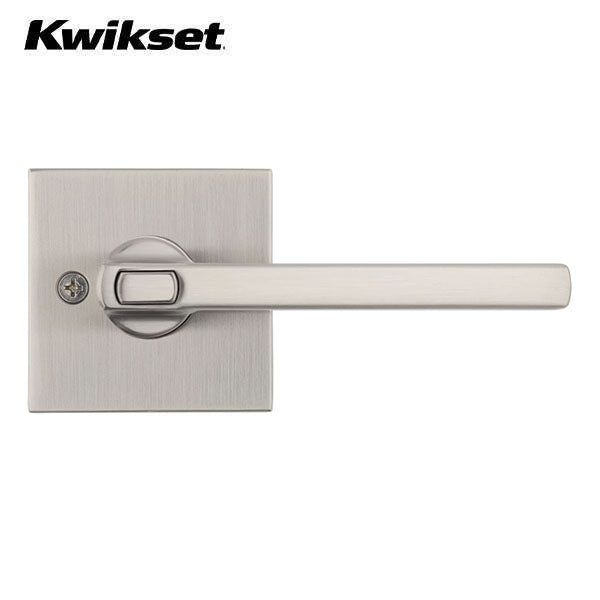 Kwikset - 156 - Halifax Lever - Square Rose - 15 - Satin Nickel - Entrance - SmartKey Technology - Grade 2 - UHS Hardware