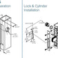 Adams Rite - MS Deadlock - MS1850SN - 1-1/2" Backset - ANSI Size - Straight Bolt - Flat Faceplate - Aluminum - Metal / Wood Door - UHS Hardware