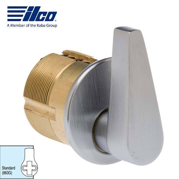 Ilco ADA-7181TK1-26D Turn Knob Mortise Cylinder - 1-1/8 - Standard Cam 863G - 26D - Satin Chrome - UHS Hardware