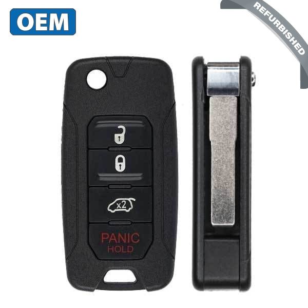 2015-2018 Jeep Renegade / 4-Button Flip Key / PN: FI5-AM433TX / 2ADFTFI5AM433TX (48 AES Chip) (OEM) - UHS Hardware