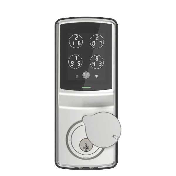 Lockly - PGD728WSN - Secure PRO Biometric Electronic Deadbolt - Fingerprint Reader - Bluetooth - WiFi Hub - Satin Nickel - UHS Hardware