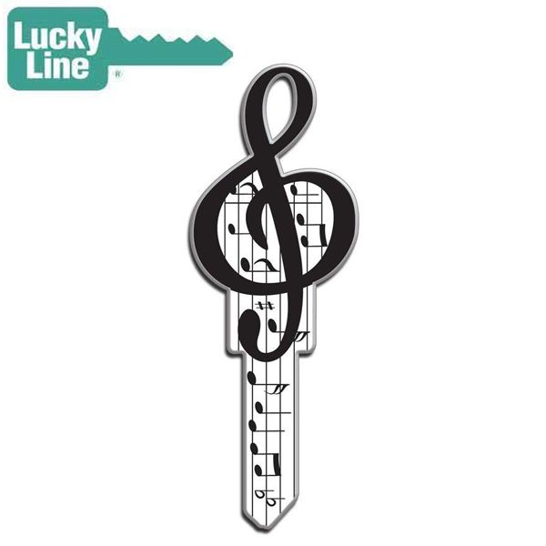 LuckyLine - B125K - Key Shapes - Music - Kwikset - KW1 - 5 Pack - UHS Hardware