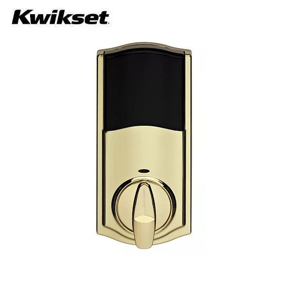 Kwikset - 916 - SmartCode Traditional Electronic Deadbolt - with Zigbee Technology - L03 - Lifetime Polished Brass - Grade 2 - UHS Hardware