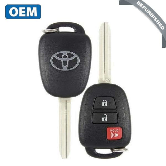 2012-2017 Toyota Prius C / 3-Button Remote Head Key / PN: 89070-52F60 / HYQ12BDM / G Chip (OEM) - UHS Hardware