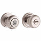 Kwikset - 740H - Hancock Knob - Keyed - featuring SmartKey - Round Rose - 15 - Satin Nickel - Entrance - SC1 Schlage - SmartKey Technology - Grade 2 - UHS Hardware