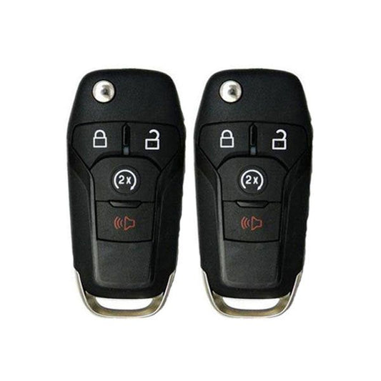 2 x 2015-2021 Ford F-Series Raptor Ranger / 4-Button Flip Key / 164-R8134 / N5F-A08TDA (AFTERMARKET) (2 for 1) - UHS Hardware